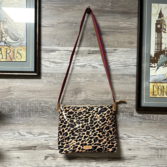 Consuela Handbags - CONSUELA BLUE JAG LEOPARD PRINT CROSSBODY